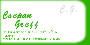 csepan greff business card